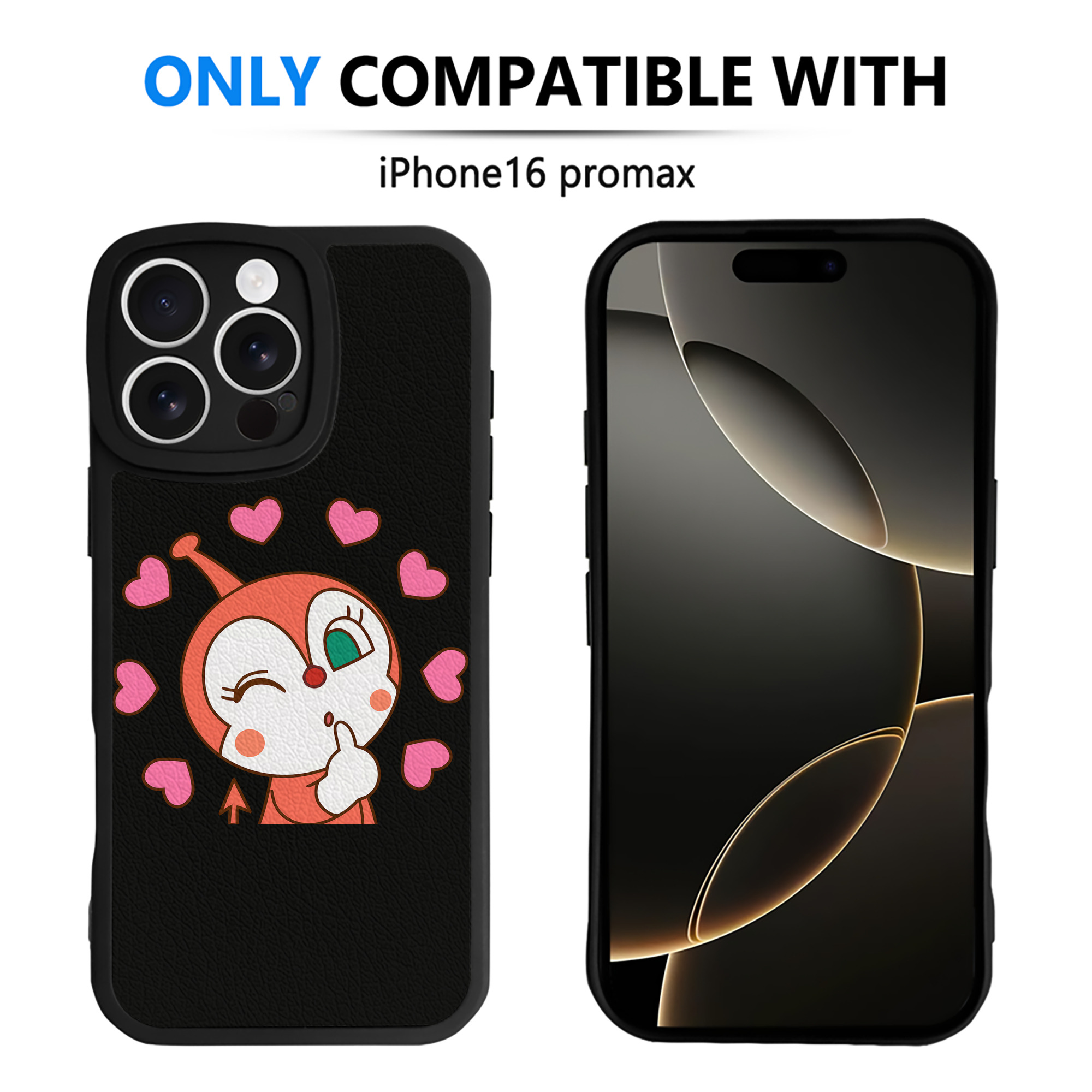 （画像用） アンパンマン Anpanman 【iPhone 16シリーズ対応】シリコンスマホケース（レザー調） 材質：シリコン